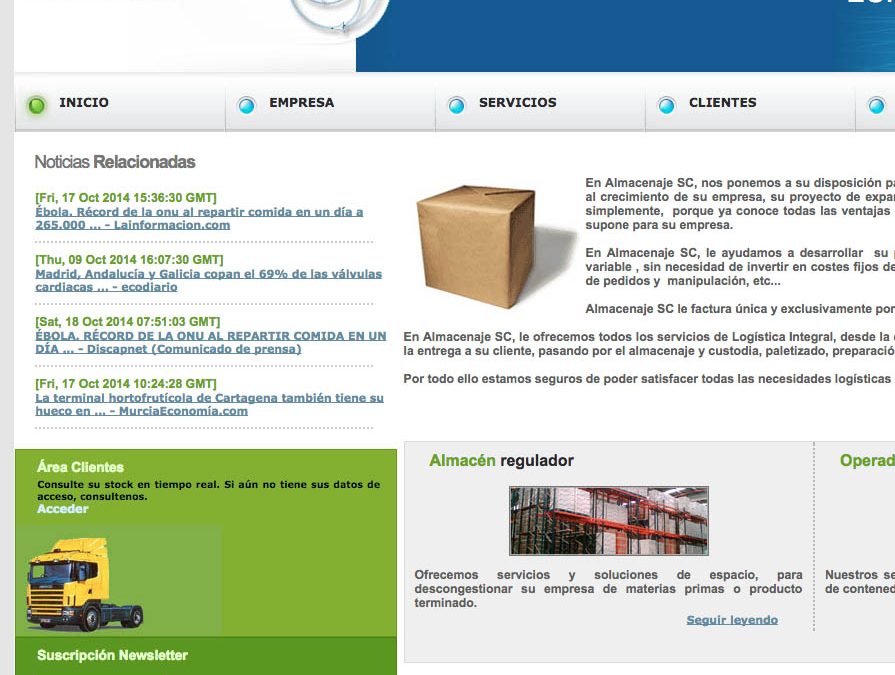 Almacenaje SC inaugura su web